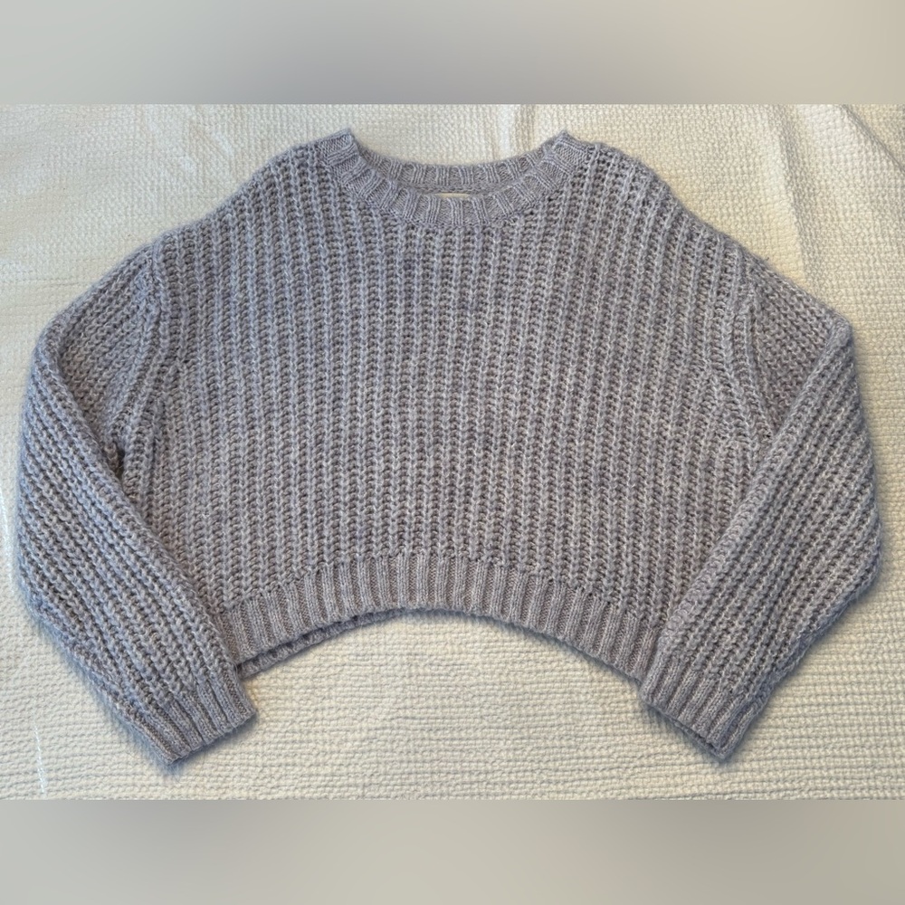 La Hearts Heathered Lavender Knit Sweater